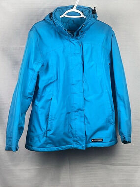 Misty Mountain Blue Waterproof Winter Jacket Fleece Lined Hooded Sz M
